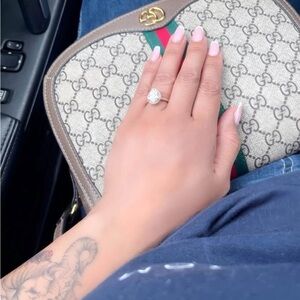 Pandora Silver Ring with White Stone